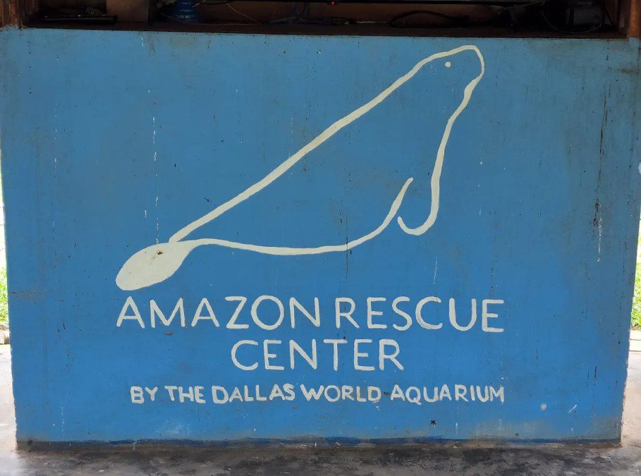 A sign for the amazon rescue center.