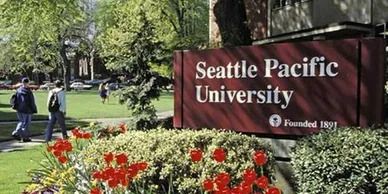 A sign that says seattle park university.