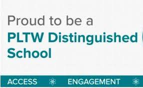 A teal banner with the words " proud to be a rtw distinguished school ".