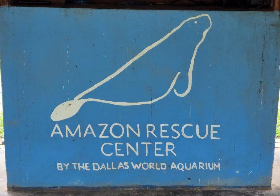 A sign for the amazon rescue center.